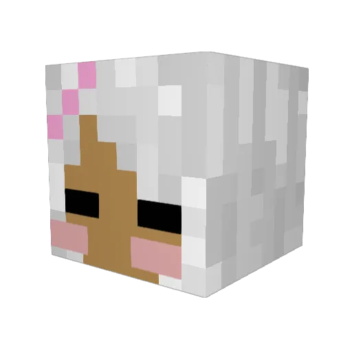 PandasSquad Minecraft avatar head, 3D render