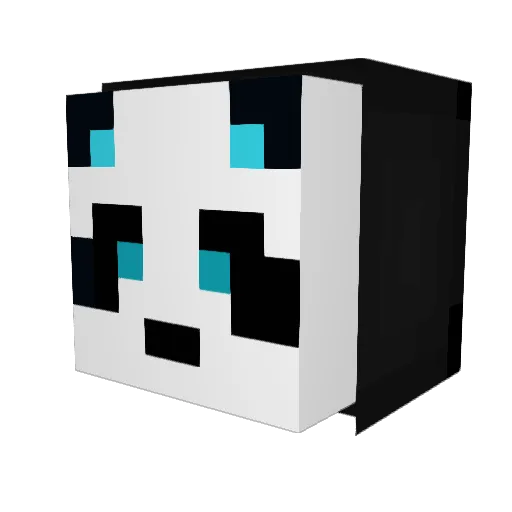 PandasTasteGood Minecraft avatar head, 3D render