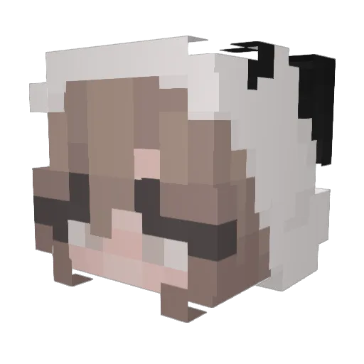 Pandash09 Minecraft avatar head, 3D render