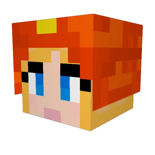 Pandaskier Minecraft avatar head, 3D render