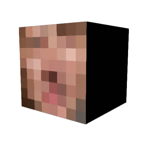Pandasmash2 Minecraft avatar head, 3D render
