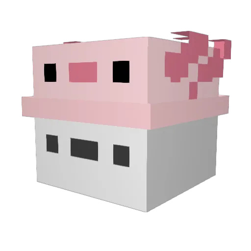Pandassassins Minecraft avatar head, 3D render