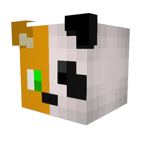 Pandatool Minecraft avatar head, 3D render
