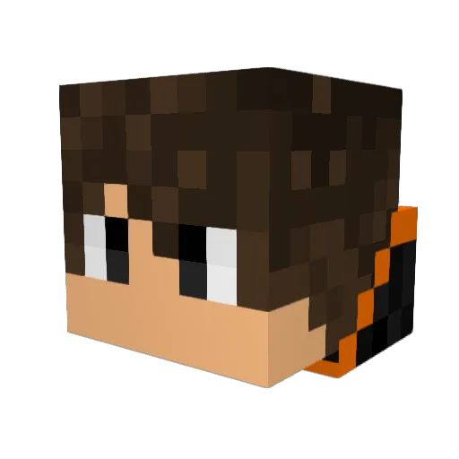 Pandavas Minecraft avatar head, 3D render