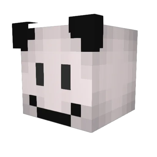 Pandax_x Minecraft avatar head, 3D render