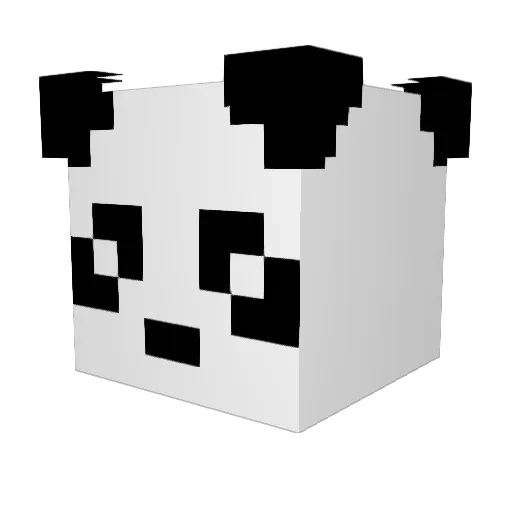 Pandaz_87 Minecraft avatar head, 3D render