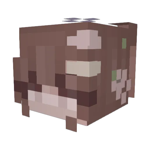 Pandecc Minecraft avatar head, 3D render