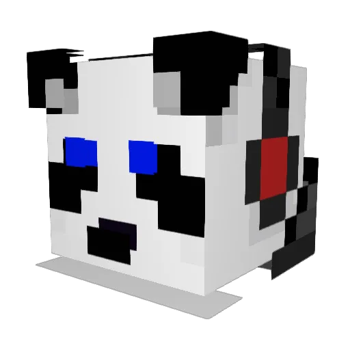 Pandecius Minecraft avatar head, 3D render