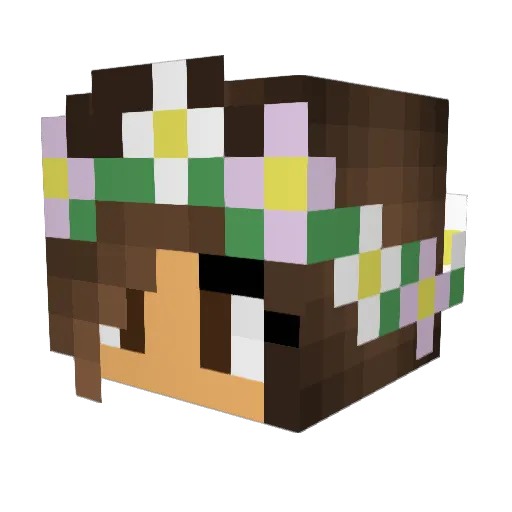 Pandee04 Minecraft avatar head, 3D render