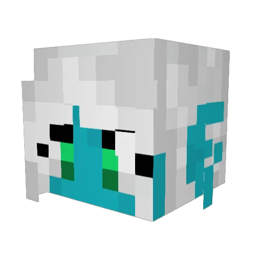 PandeiaMoon Minecraft avatar head, 3D render