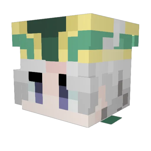 Pandek_7 Minecraft avatar head, 3D render