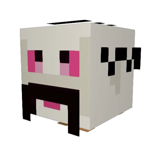 Pandelein Minecraft avatar head, 3D render