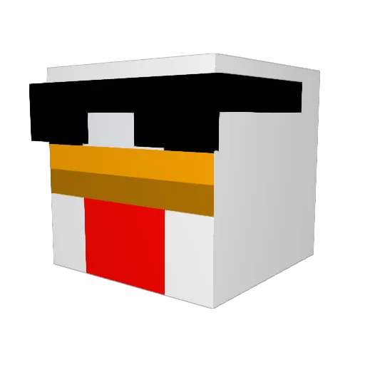PanderXxx Minecraft avatar head, 3D render