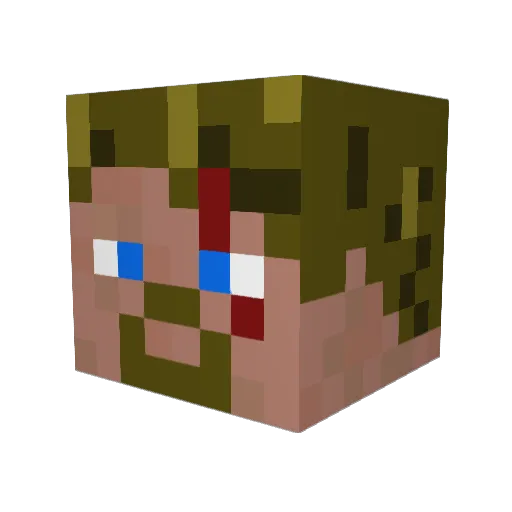 Panderkx Minecraft avatar head, 3D render