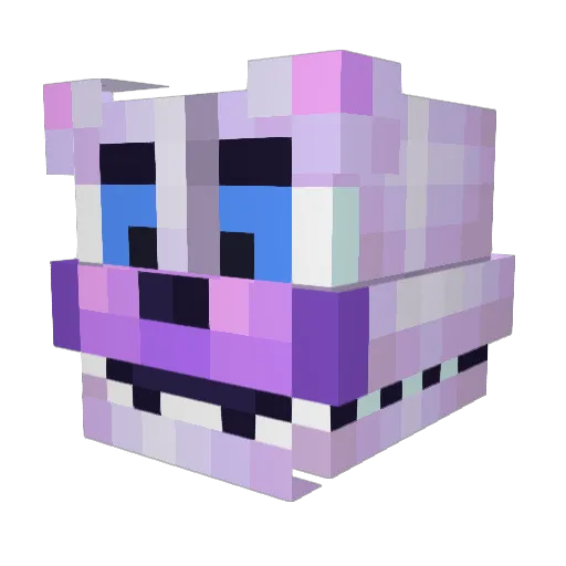 Pandibi Minecraft avatar head, 3D render