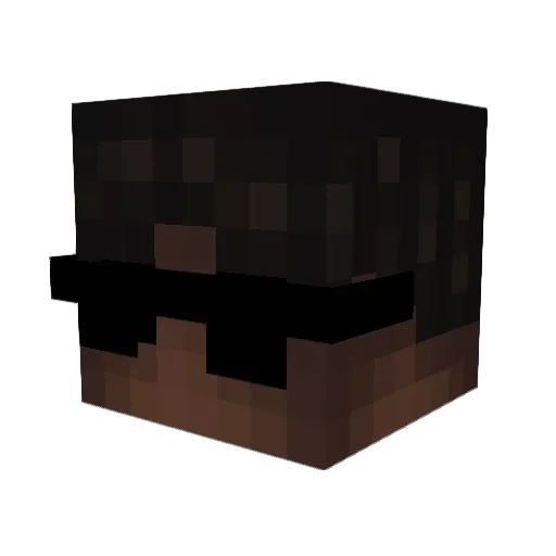 Pandillero Minecraft avatar head, 3D render