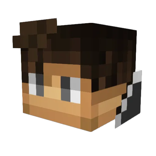 Pandir_ Minecraft avatar head, 3D render