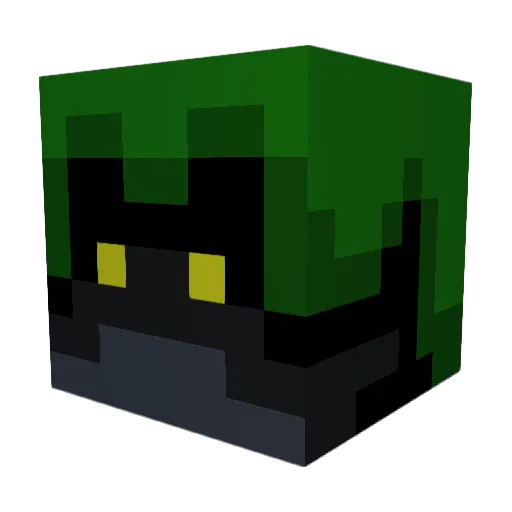Pandisia Minecraft avatar head, 3D render