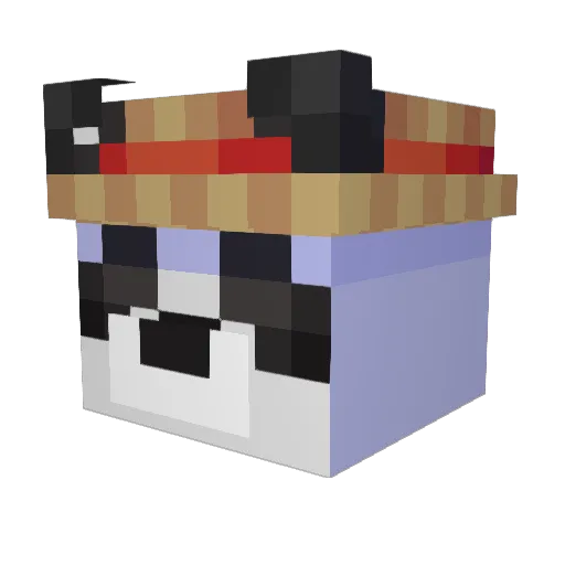 PandisonQ Minecraft avatar head, 3D render