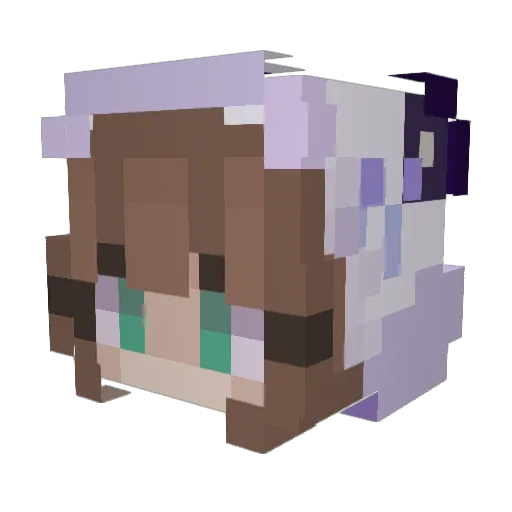 Panditak Minecraft avatar head, 3D render