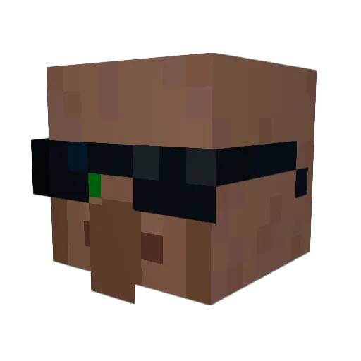 Pandj2009 Minecraft avatar head, 3D render