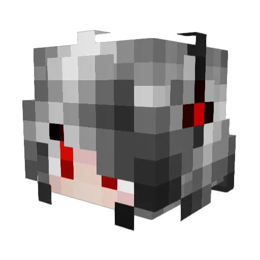 Pandom Minecraft avatar head, 3D render