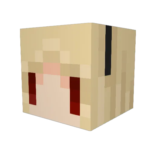 Pandora83 Minecraft avatar head, 3D render