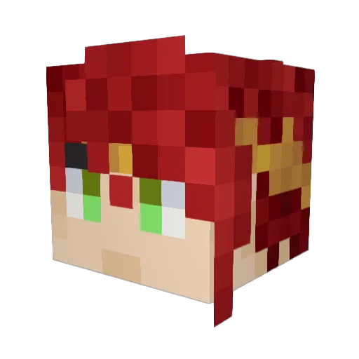 PandoraBlood Minecraft avatar head, 3D render