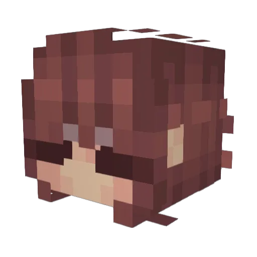 Pandoraaaa_ Minecraft avatar head, 3D render