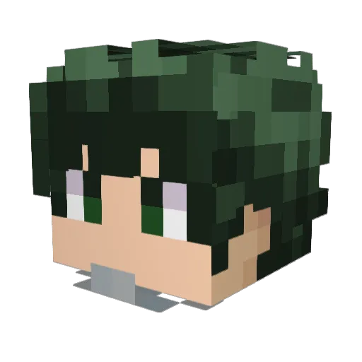 Pandorafa09 Minecraft avatar head, 3D render