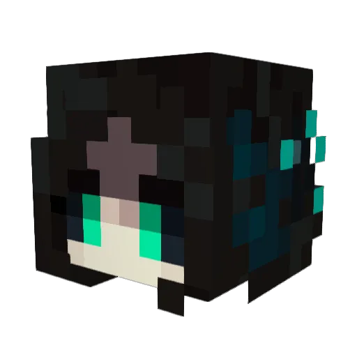 Pandoraxis Minecraft avatar head, 3D render