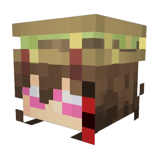 Pandoraz_Boxx Minecraft avatar head, 3D render