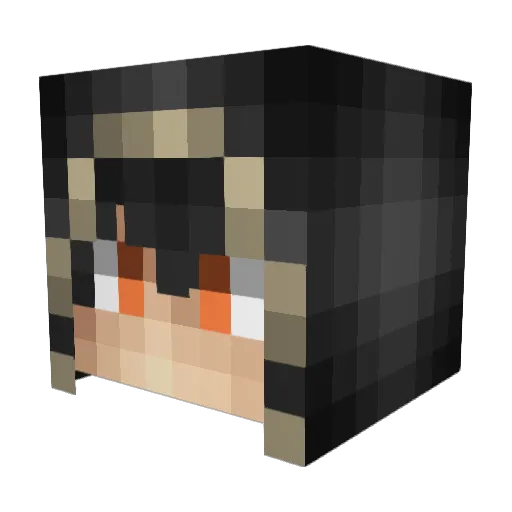 Pandorie Minecraft avatar head, 3D render