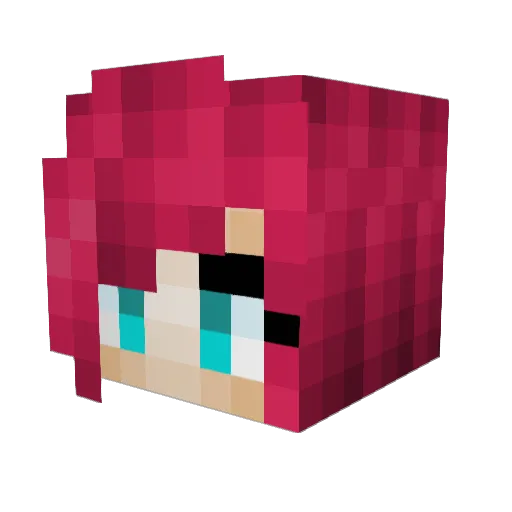 Pandoris1 Minecraft avatar head, 3D render