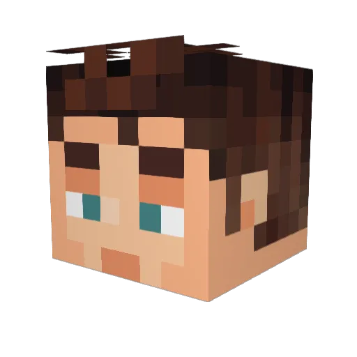 Pandox2013 Minecraft avatar head, 3D render