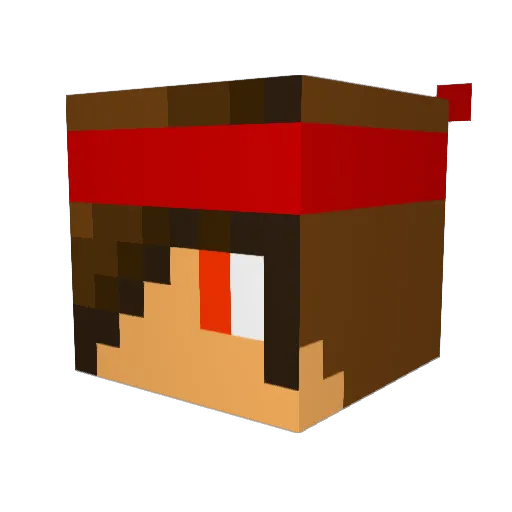 Pandrog Minecraft avatar head, 3D render