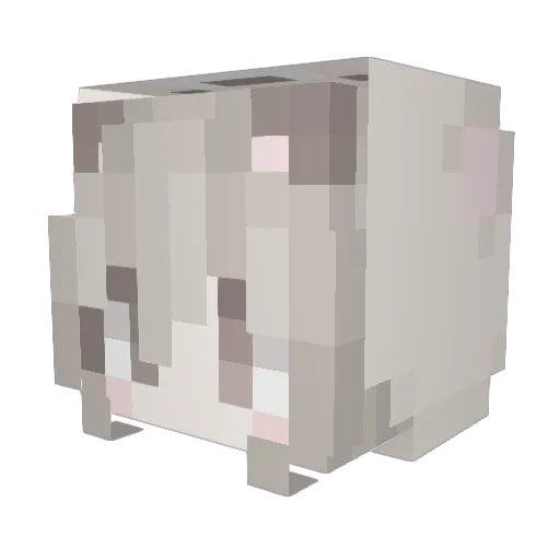 Panduan_BC Minecraft avatar head, 3D render