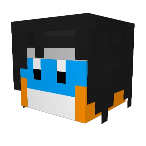 Panduscus Minecraft avatar head, 3D render