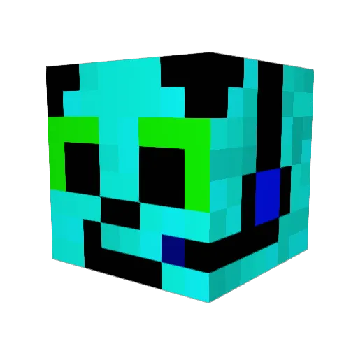 Pandux04 Minecraft avatar head, 3D render