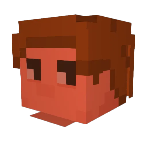 PandyFackler Minecraft avatar head, 3D render