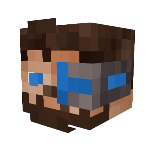 Pandy_64 Minecraft avatar head, 3D render