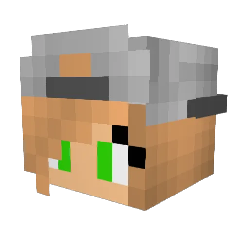 Pandys Minecraft avatar head, 3D render