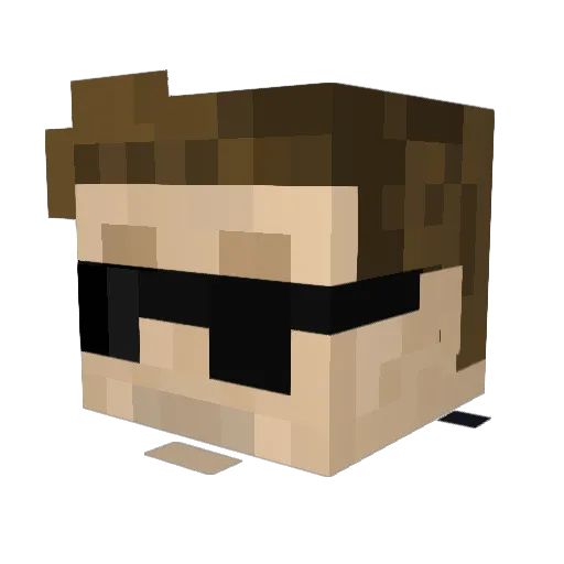 PaneInMyGlass Minecraft avatar head, 3D render