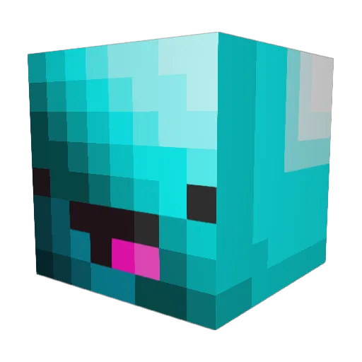 PaneerBoss Minecraft avatar head, 3D render