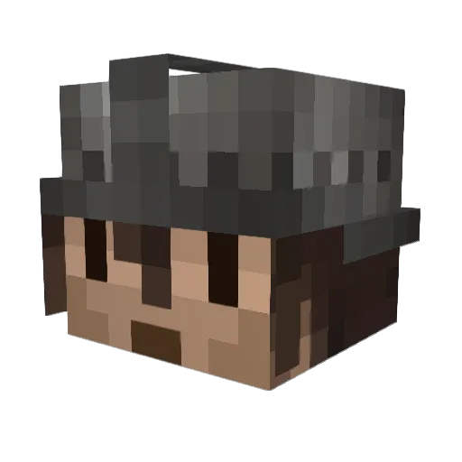 Panekoi Minecraft avatar head, 3D render