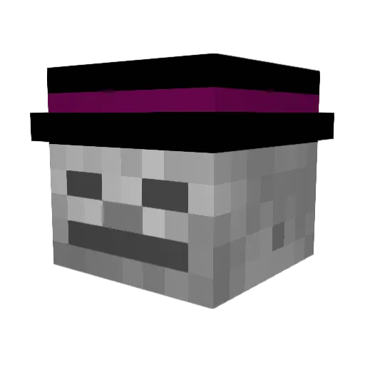 Panenkax Minecraft avatar head, 3D render