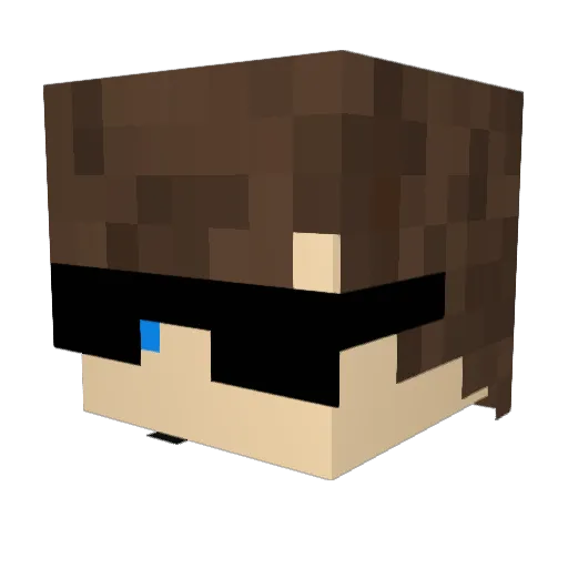 PanerC Minecraft avatar head, 3D render