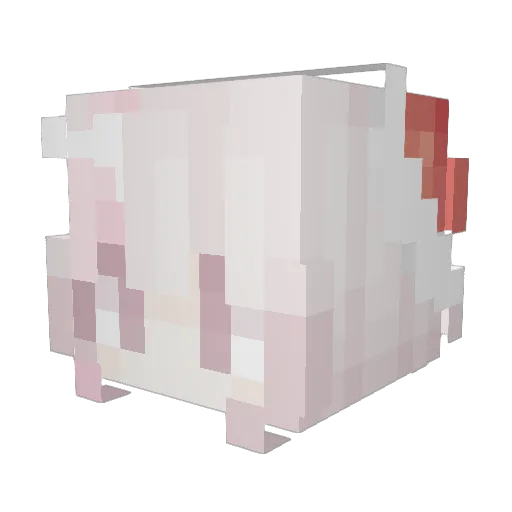 PangPangCAT Minecraft avatar head, 3D render