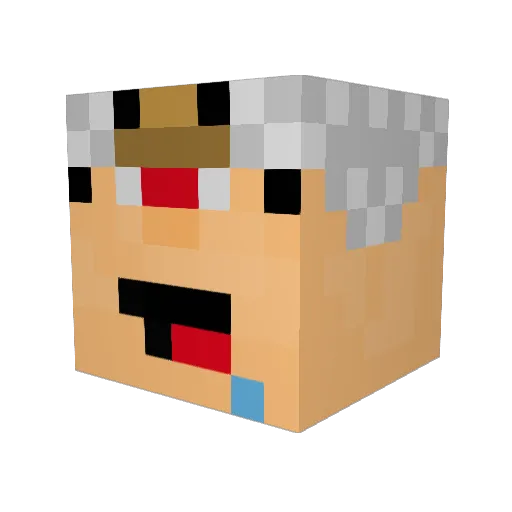 PangPig Minecraft avatar head, 3D render