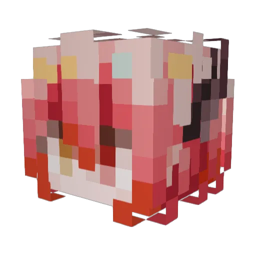 Pang_BaiA Minecraft avatar head, 3D render